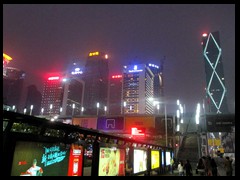 Futian district by night - Ritz-Carlton, Sheraton and other luxury hotels